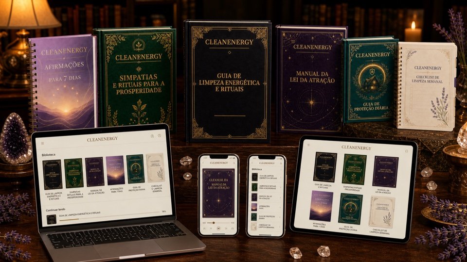 Oferta CleanEnergy com seis materiais físicos e acesso digital em notebook, tablet e celulares